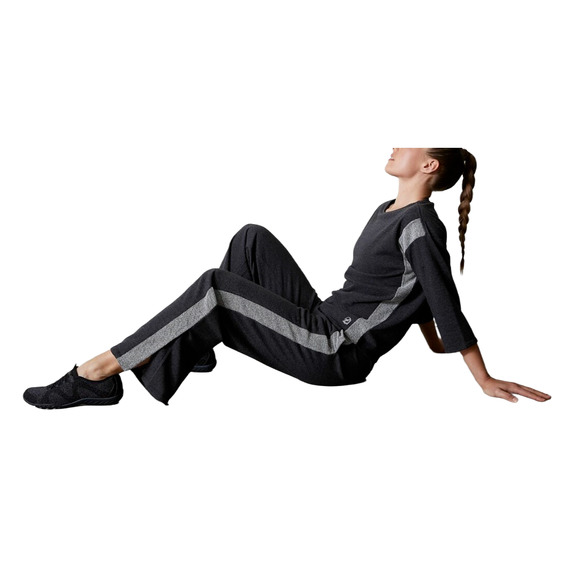 Josie Natori Women's Chi French Yoga Gym Sweatpants Black Terry Pants Small - Picture 4 of 4